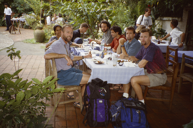 95 D 67 67b 1995 Group Eating at Roys Kathmandu